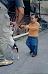 giocando col cane Al ...